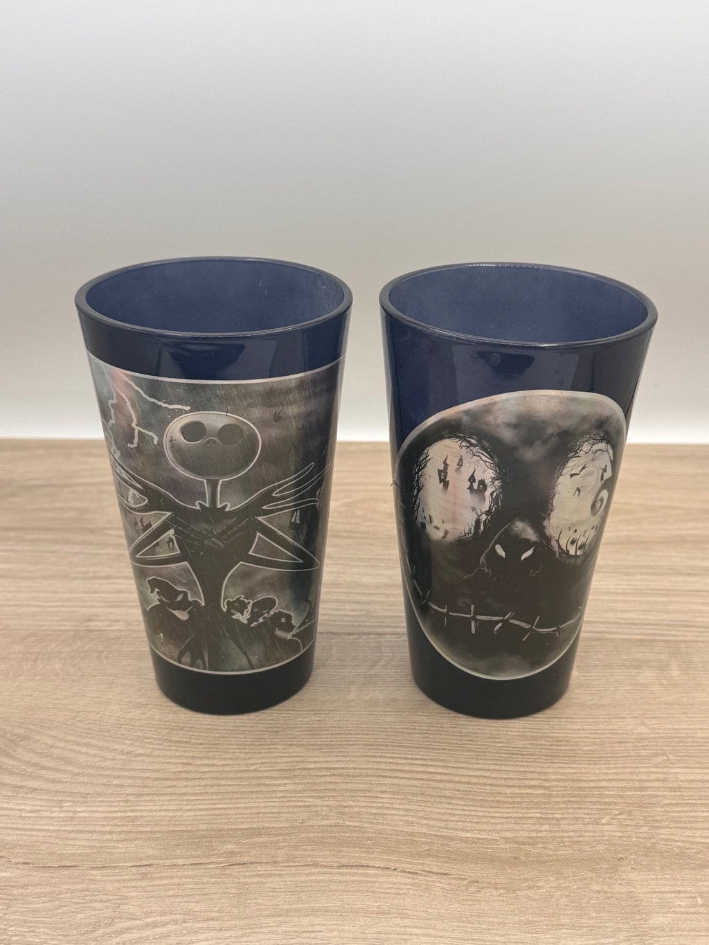 Disney Nightmare Before Christmas Glass Set Jack Oogie 2015