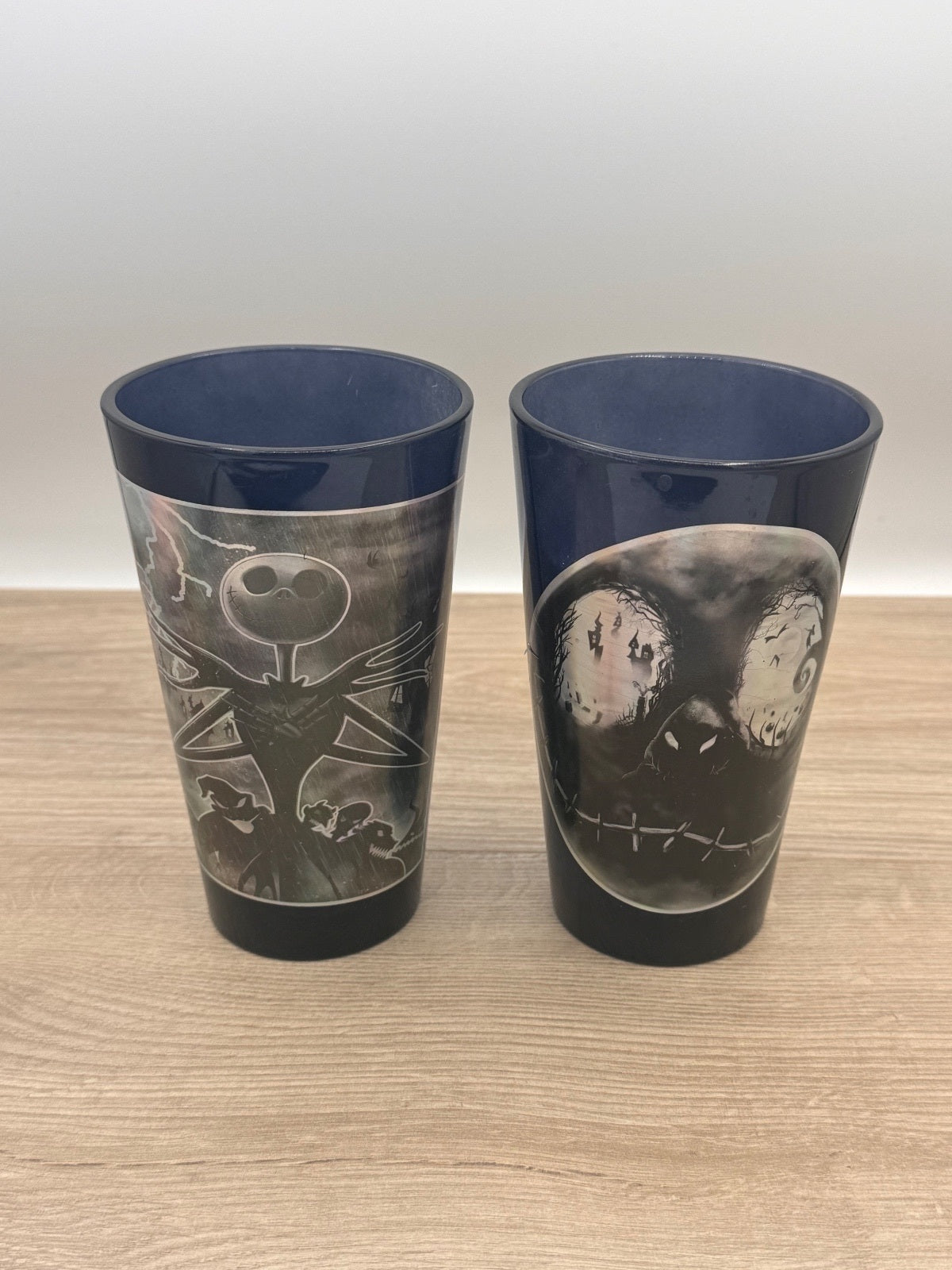 Disney Nightmare Before Christmas Glass Set Jack Oogie 2015