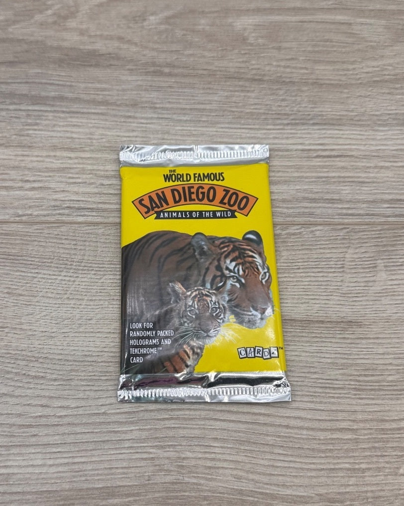 1993 San Diego Zoo Animals Wild Sealed Card Pack Hologram