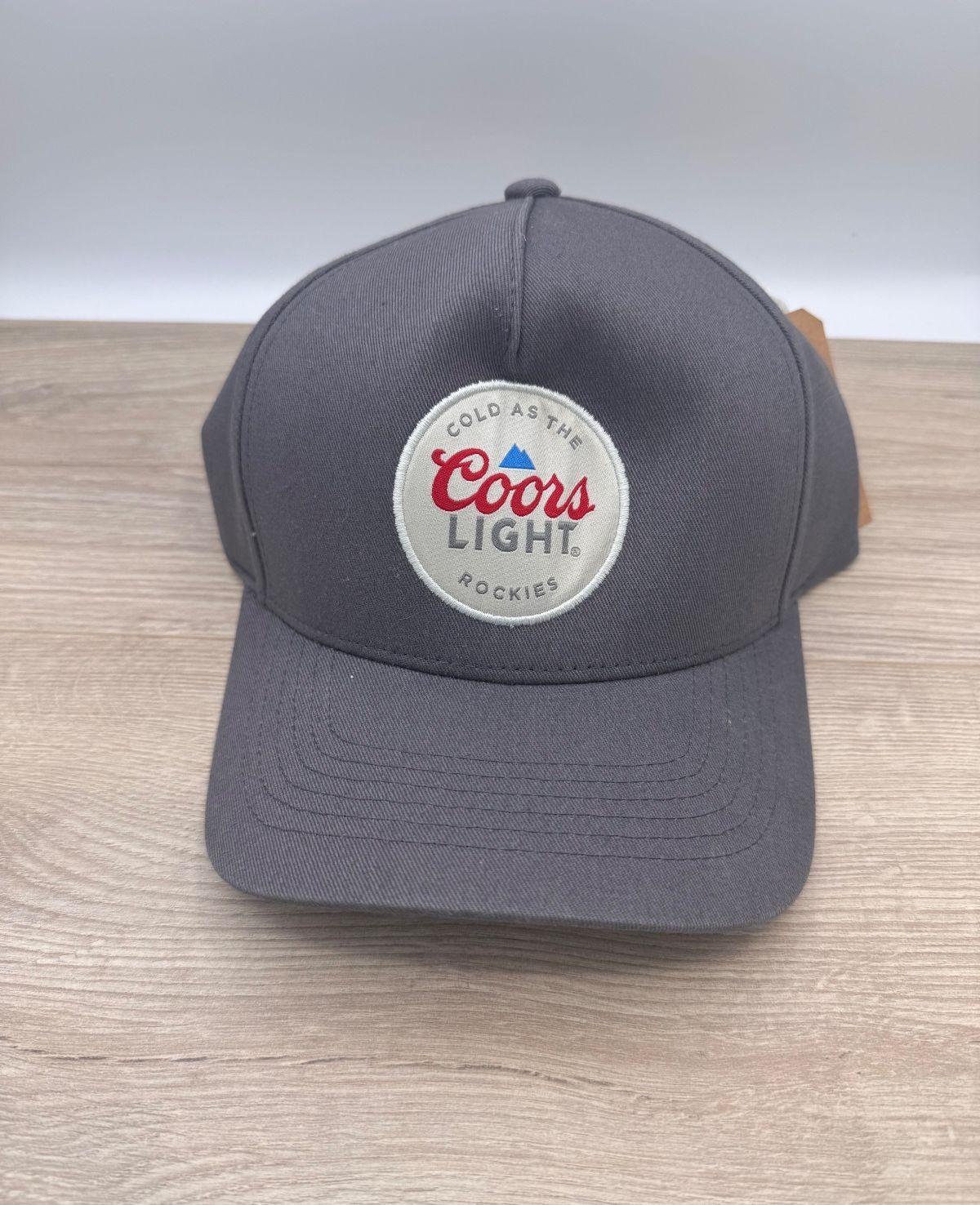 Coors Light Cold As The Rockies Gray Brist Snapback Hat NWT