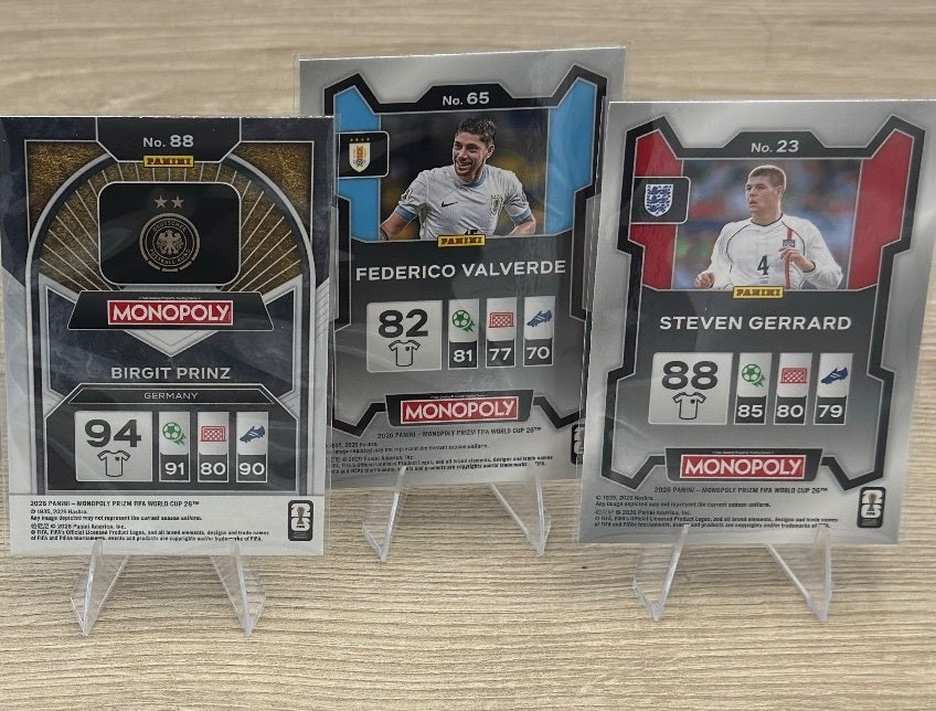 2026 Prizm Monopoly FIFA 5 Card Lot Gerrard Villa Valverde