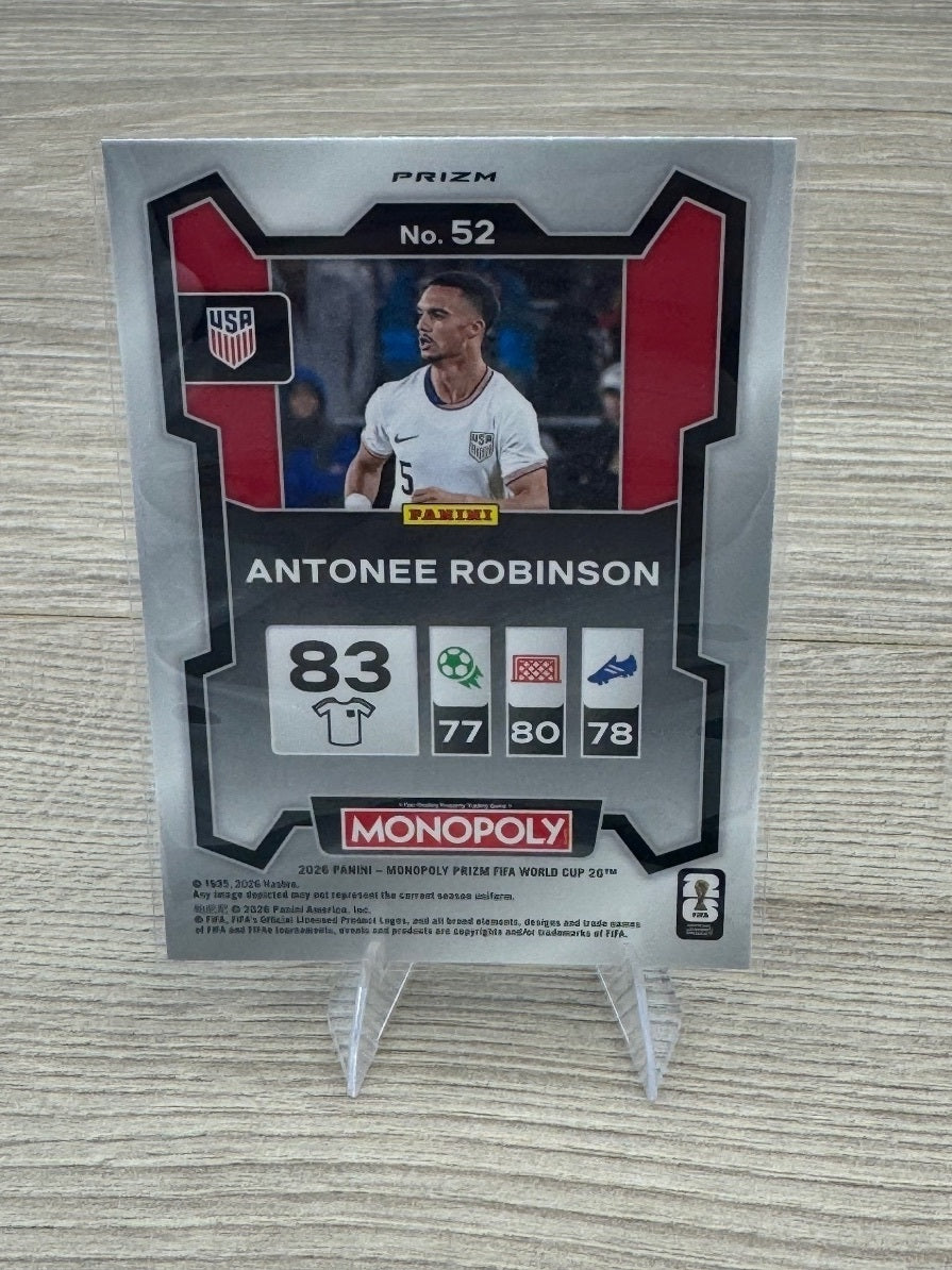2026 Prizm Monopoly FIFA Antonee Robinson #52 Green Wave