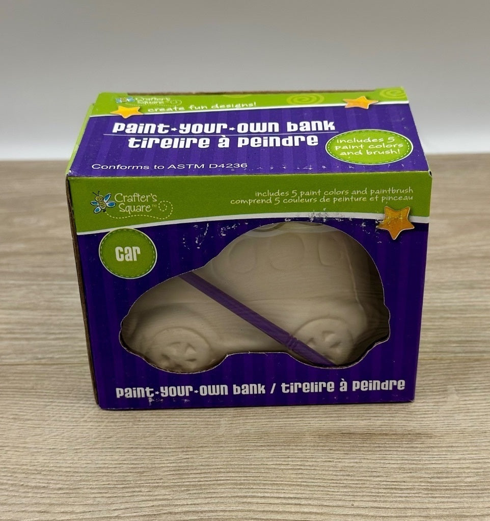 Paint Your Own Car Bank Craft Kit DIY Kids Ceramic Coin Bank Painting Set