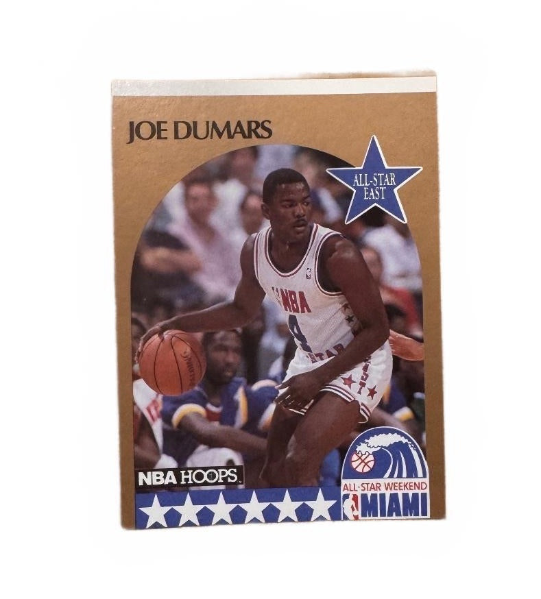 1990 NBA Hoops Joe Dumars All-Star #3 Factory Miscut Error