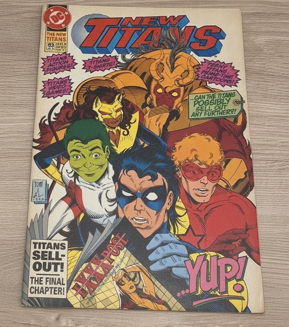 The New Titans #93 DC Comics 1992 Titans Sell-Out Nightwing Starfire Ungraded
