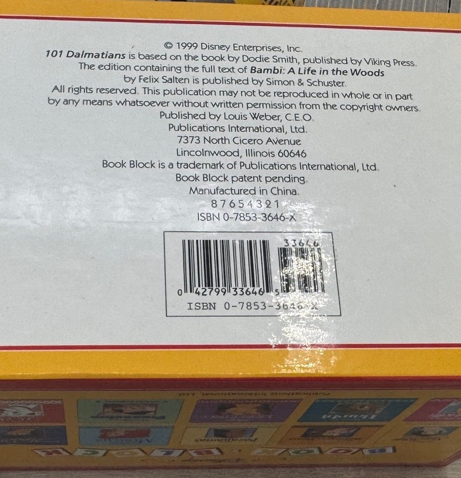 Vintage 1999 Disney Classics Book Block 10 Mini Books